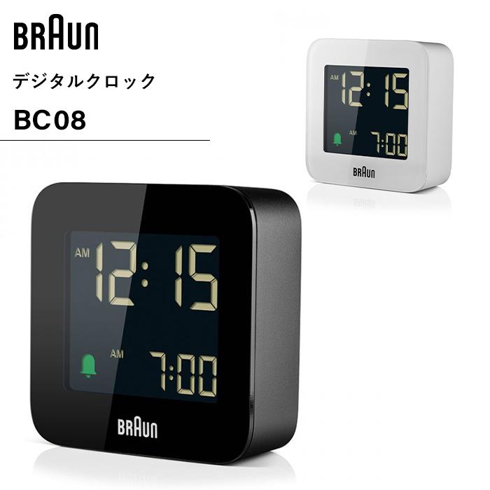 Braun デジタルアラームクロック ブラック Braun BC24 デジタル アラームクロック ブラック：ホーム