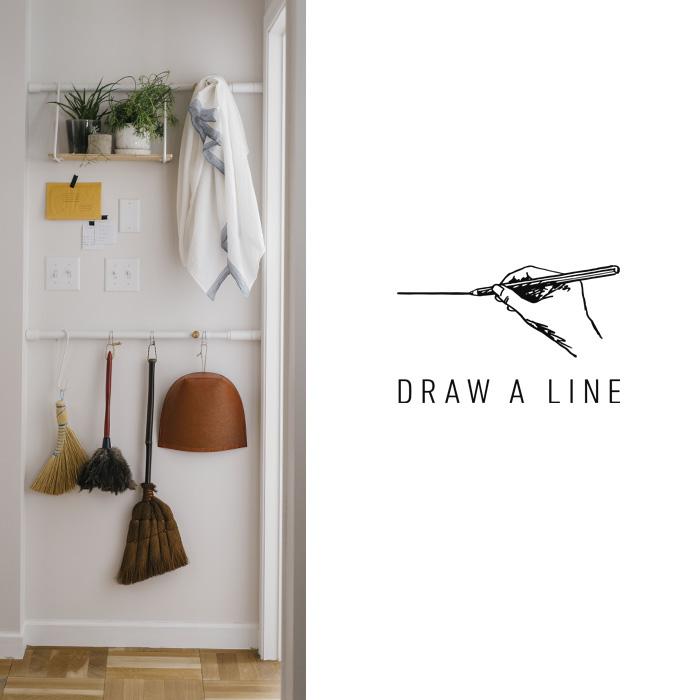 DRAW A LINE ドローアライン テンションロッドA 突っ張り棒 横 縦 75