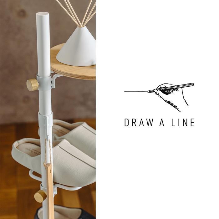 ドローアラインの突っ張り棒用パーツ　セット DRAW A LINE ドローアライン フックA 突っ張り棒 用 パーツ 縦