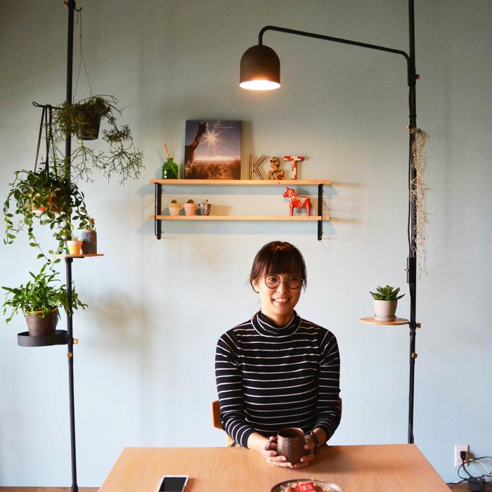 DRAW A LINE ドローアライン LAMP C 照明 ブラック セット DRAW A LINE ドローアライン ランプC 突っ張り棒 用 パーツ 縦