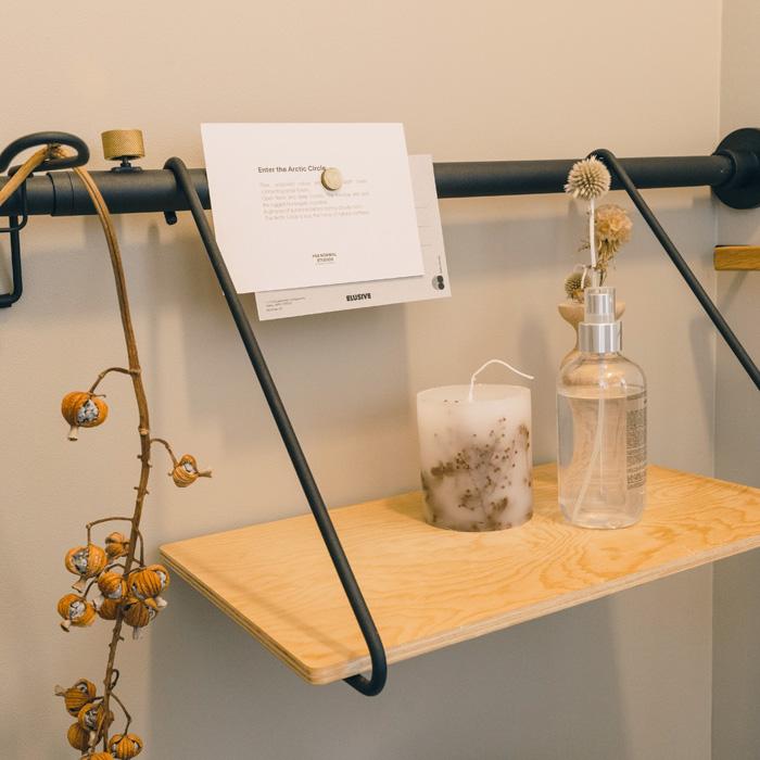 DRAW A LINE ドローアライン シェルフB 突っ張り棒 用 パーツ 横