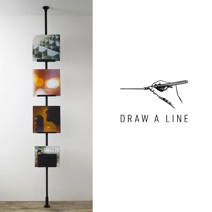 DRAW A LINE 突っ張り棒&パーツ セット(縦) DRAW A LINE ドローアライン ブックディスプレー Vol.1 SET