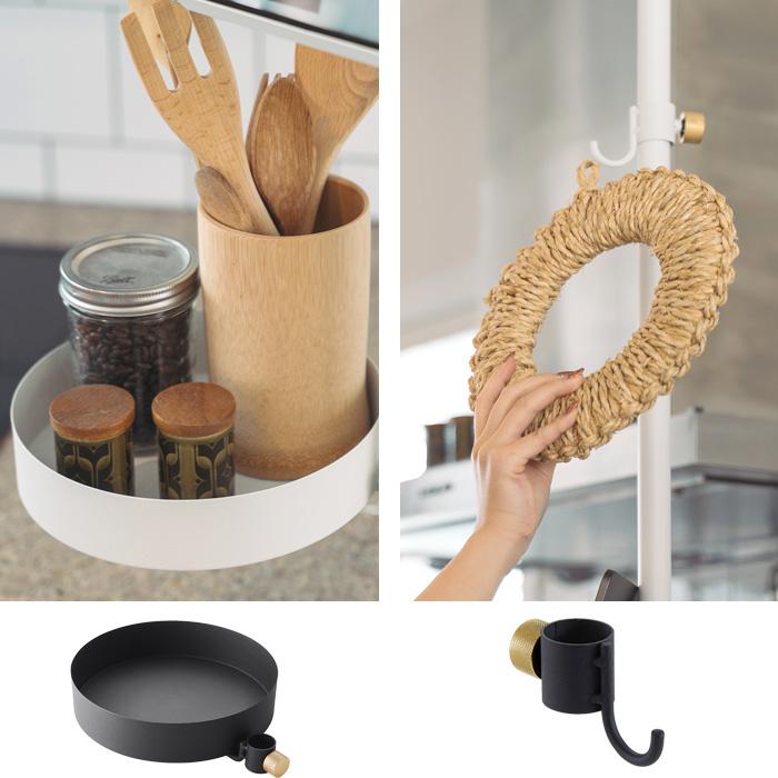 DRAW A LINE 突っ張り棒&パーツ セット(縦) DRAW A LINE ドローアライン キッチンラック SET セット