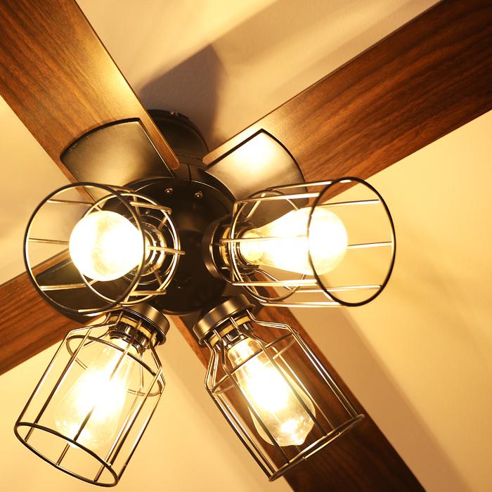 JAVALO ELF 特典付 シーリングファン フィラメントLED電球付き