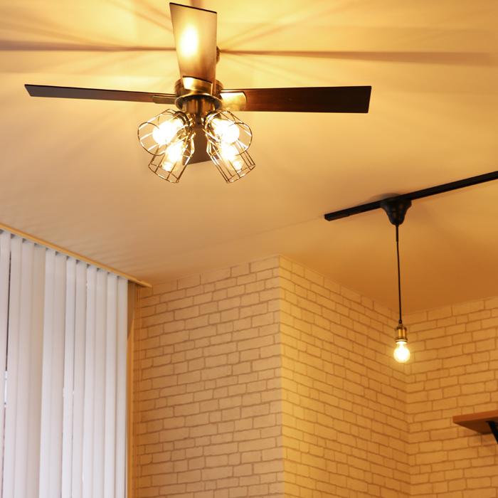 JAVALO ELF 特典付 シーリングファン フィラメントLED電球付き JE