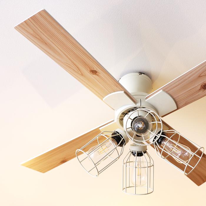 JAVALO ELF 特典付 シーリングファン フィラメントLED電球付き