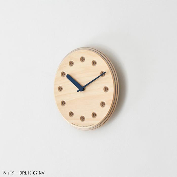 Lemnos レムノス Paper-Wood CLOCK dot ペーパーウッド クロック ドット DRL19-07 掛け時計 時計 壁掛け タカタレムノス オレンジ ネイビー グリーン｜yamayuu｜04