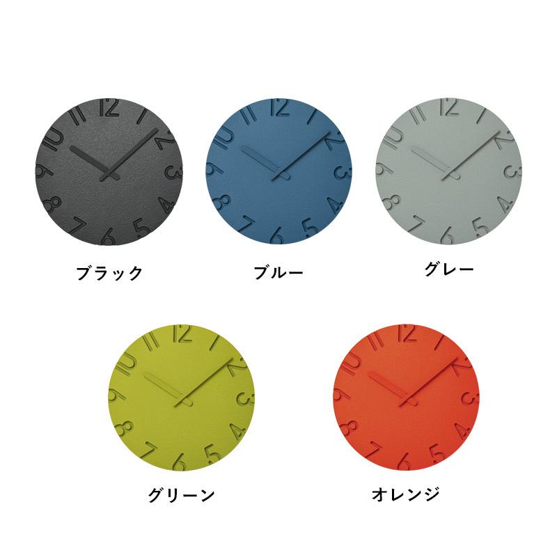 CARVED COLORED 壁掛け時計 NTL16-07 GY タカタレムノス Lemnos 特典付 レムノス CARVED COLORED カーヴドカラード NTL16