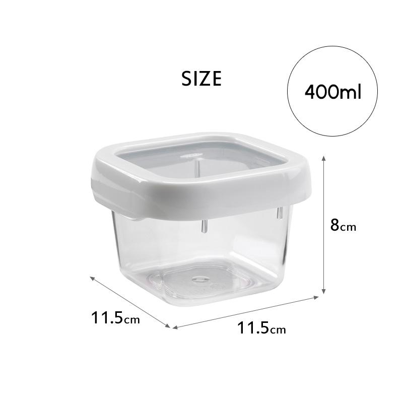 OXO（オクソー） 特典付 ロックトップコンテナ 0.4L Sスクエア 400ml