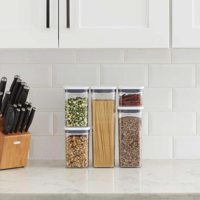 OXOの保存容器　 ポップコンテナ　レクタングル　ミニスクエア　7個セット OXO（オクソー）ポップコンテナ レクタングル ミニ【製造元出荷