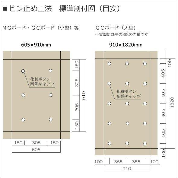 スピンドルピン＋ボタンワッシャー 50mm用 500組セット 厚さ50mmボード  