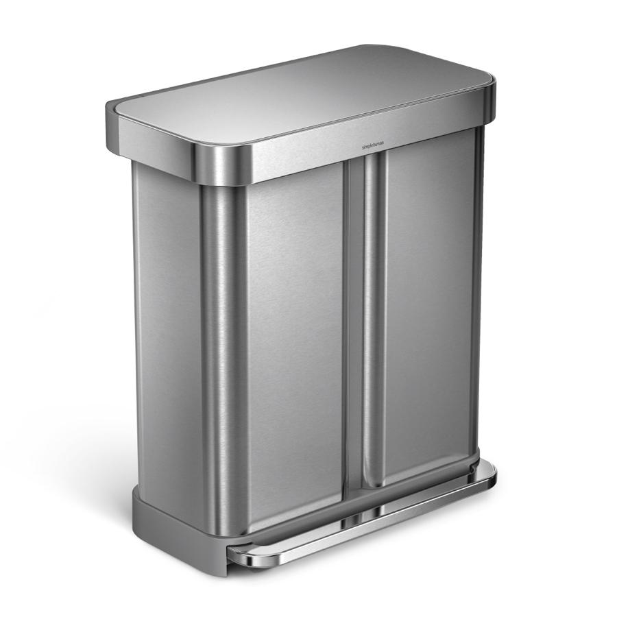 シンプルヒューマン レクタンギュラーステップカン 30L シルバー simplehuman 【正規品】【正規販売店】 シンプルヒューマン 分別