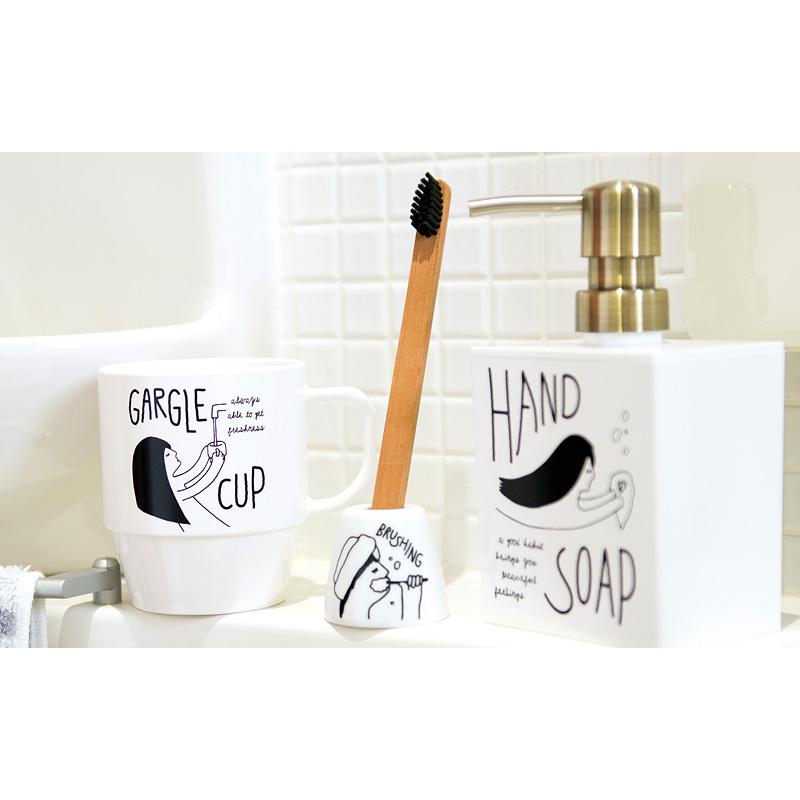 Doodle 歯ブラシホルダー ドゥードゥル 歯ブラシスタンド 歯ブラシ立て 歯磨き入れ 歯ぶらし 陶器 イラスト 手書き風 シンプル 日本製 くらしのもり 通販 Paypayモール