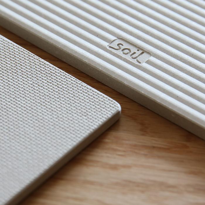 特典付 soil ソイル ドライングボードライト L 珪藻土 DRYING BOARD light 水切り ドライング ボード プレート 水切りカゴ 珪藻土 吸水 吸湿 調湿 母の日の画像
