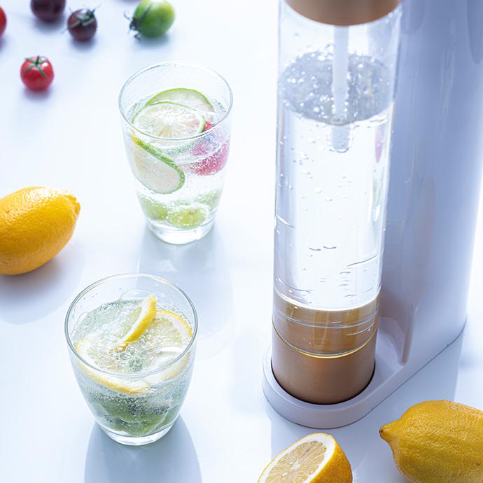 特典付 e-soda「 e-sodaドリンク本体 セット 」 イーソーダ TN-DR1D-WH 家庭用炭酸水メーカー 炭酸メーカーの画像