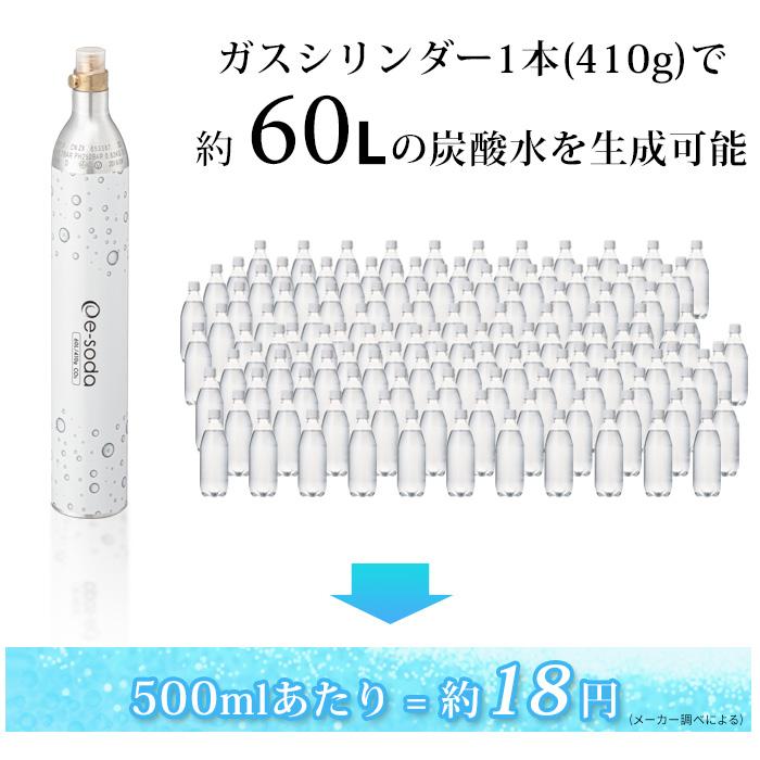 特典付 e-soda「 e-sodaドリンク本体 セット 」 イーソーダ TN-DR1D-WH 家庭用炭酸水メーカー 炭酸メーカーの画像