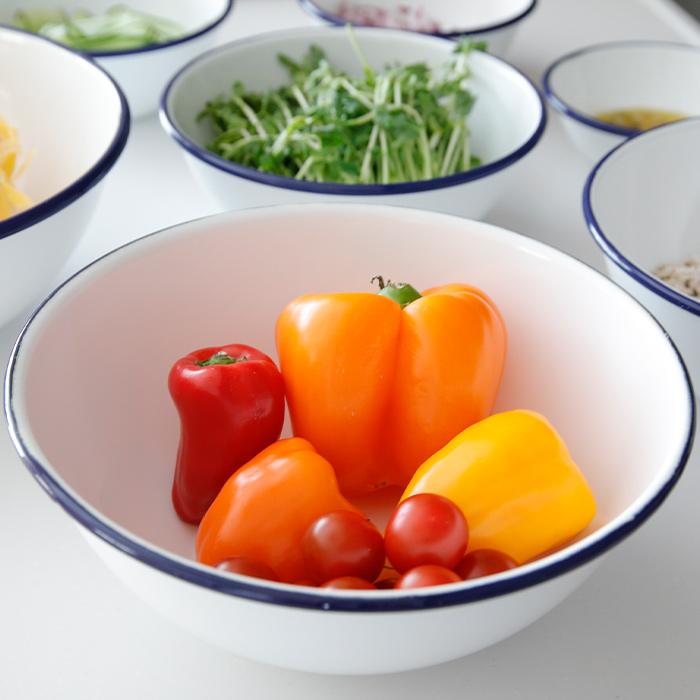 月兎印 特典付 ホーローボール 22cm ネイビー 05007510 琺瑯 ほうろう