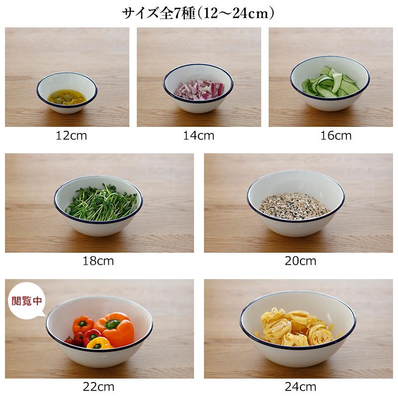 月兎印 特典付 ホーローボール 22cm ネイビー 05007510 琺瑯 ほうろう