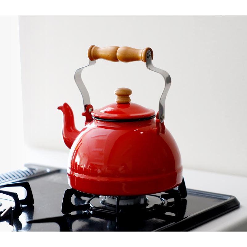 赤いケトル2個セット月兎印2.2L、パール金属1.4L 月兎印 特典付 ケトル 2.2L 特約店限定カラー 琺瑯 ホーロー ドリップ