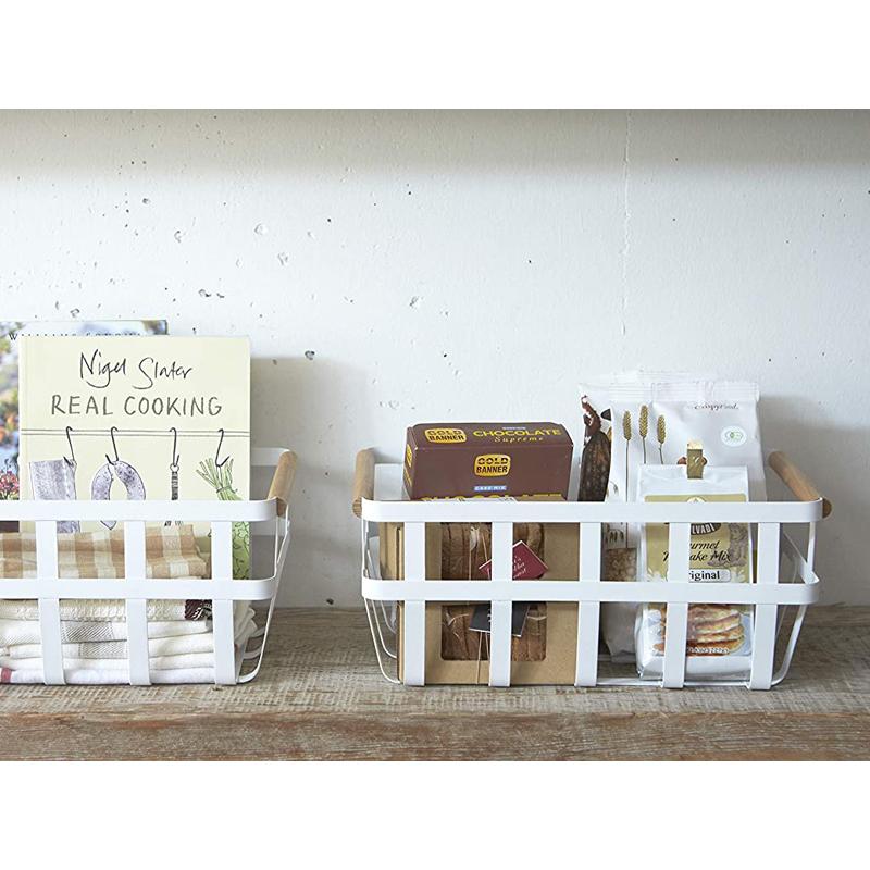 山崎実業 収納バスケット トスカ Tosca 見せる収納 カゴ 保管 ストック キッチンバスケット 生活雑貨 2507 Yamazaki Yj 2507 くらしのもり 通販 Yahoo ショッピング