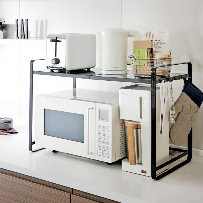 新着 Tower 伸縮レンジラック タワー シンプル おしゃれ キッチンラック 収納 収納ラック レンジラック レンジ台 電子レンジ 収納棚 3130 3131 山崎実業 Yamazaki7 9円 Aynaelda Com