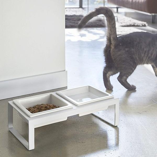 ペットフードボウルスタンドセット トール タワー Tower フードボール フード エサ テーブル 台 餌 猫 犬 ペットホワイト ブラック おしゃれ 山崎実業 Yj 4744 くらしのもり 通販 Yahoo ショッピング