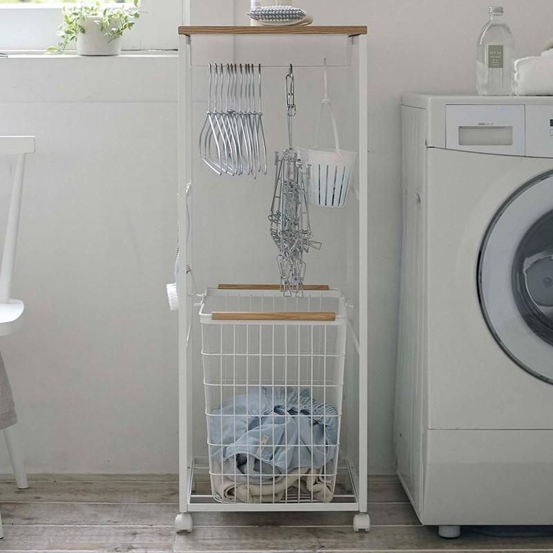 山崎実業 天板付きランドリーワゴン トスカ Tosca 4936 ランドリーラック 洗濯用品収納 ランドリー収納 ハンガーラック 脱衣所 ホワイト Yamazaki Yj 4936 くらしのもり 通販 Yahoo ショッピング