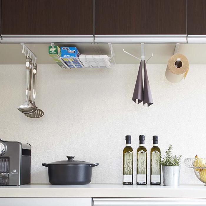 山崎実業 戸棚下キッチンツールフック タワー Tower キッチンツール収納 収納 調理器具 6連 吊り下げ 吊るす ホワイト ブラック 7117 7118 Yj 7117 くらしのもり 通販 Yahoo ショッピング