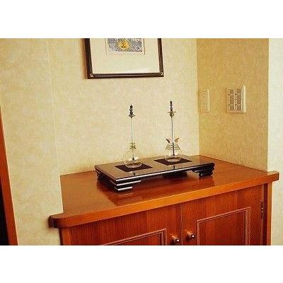 花台　かえで　黒丹調　14号　木製飾り台　国産品