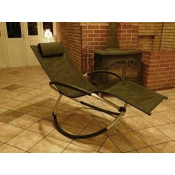 リングロッキングチェア ブラック 折りたたみ可能、おしゃれな