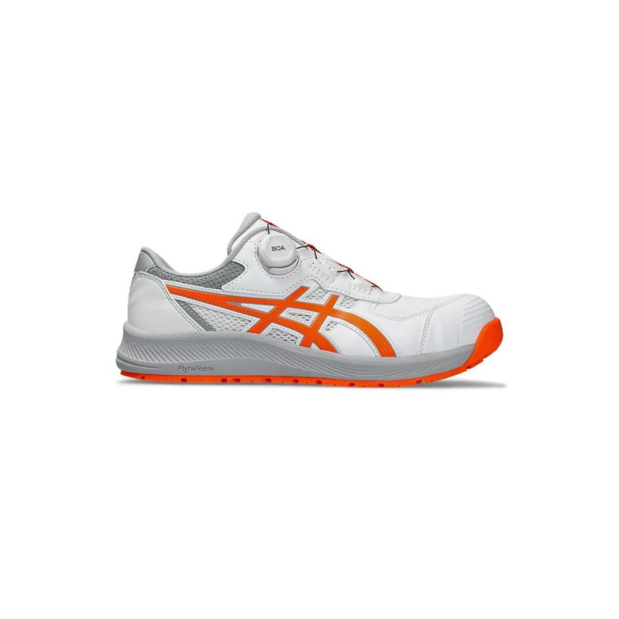 ASICS CP219 100 ホワイト×ショッキングオレンジ　BOA　かっこいい　アシックス　ウィンジョブ　安全靴　作業靴　セーフティー シューズ スニーカー｜yamazaki-kinzoku｜08