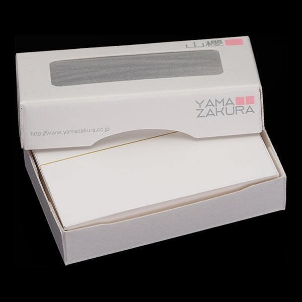 山櫻（YAMAZAKURA） [ケース販売] 名刺 4号 線入り L041 金線 0.216mm