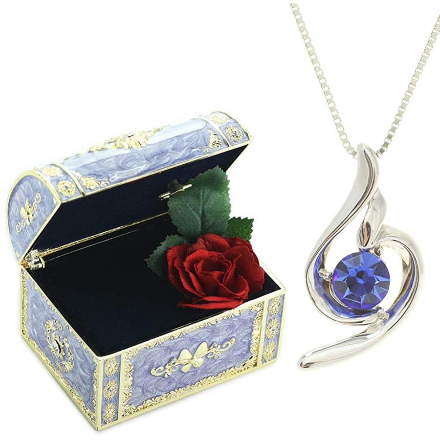 超激安 デバリエy441 Jv Sap 9月誕生日プレゼント 女性 人気 彼女 母 贈り物 ネックレス レディース セット品 オルゴール1組 ネッ 超人気の Secretoftheislands Com