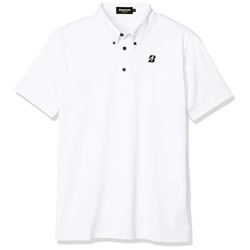 クリスマスファッション 50G02A メンズ B半袖ボタンダウンシャツ50G02A TOUR シャツ ブリヂストンゴルフ ホワイト (日本サイズM相当 M 日本 ショート、ハーフパンツ