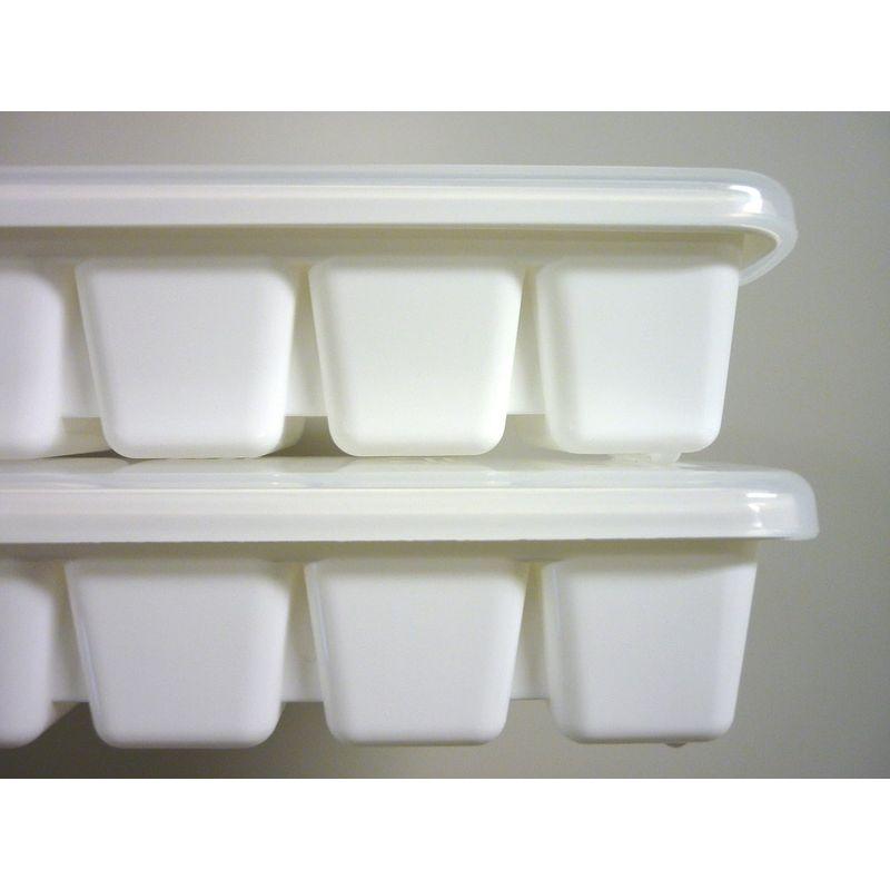 アスベル 製氷皿 スリム アイストレー 3段 スタッキング可 日本製 ホワイト｜yammy-yammy｜02