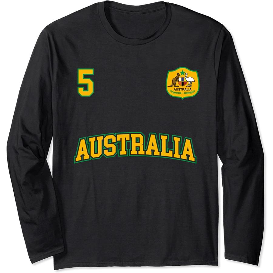 1490円 海外輸入 Australia チームサッカー オーストラリア Number 5 Soccer 長袖tシャツ