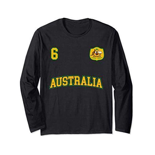 最大71％オフ！ 定価の88％ＯＦＦ Australia チームサッカー オーストラリア Number 6 Soccer 長袖Tシャツ lmagz.com lmagz.com