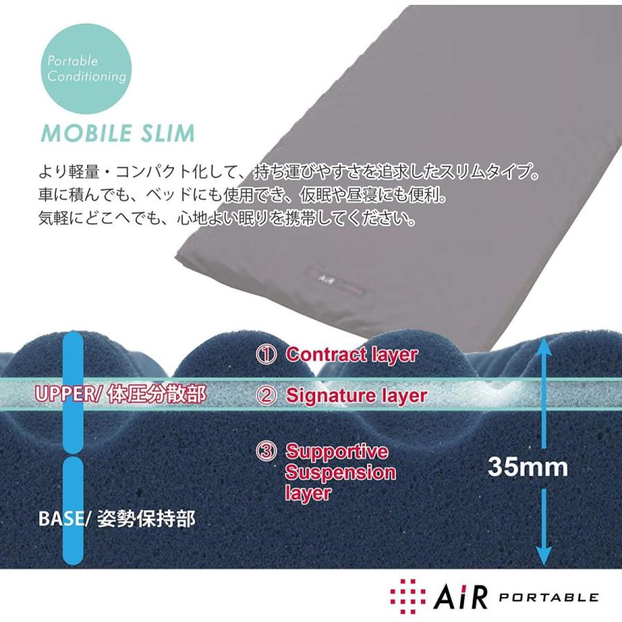 東京 西川 エアー モバイル マットレス スリムサイズ (横幅60cmX