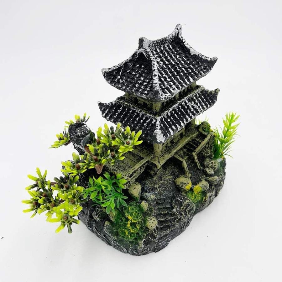 即納特典付き アクアリウム オブジェ 水槽 オーナメント 水槽 アクセサリー 古代の楼閣 観賞魚 熱帯魚 金魚 爬虫類 隠れ家 水族館内装 構築植物 水槽 高い品質 Torefilmes Com Br