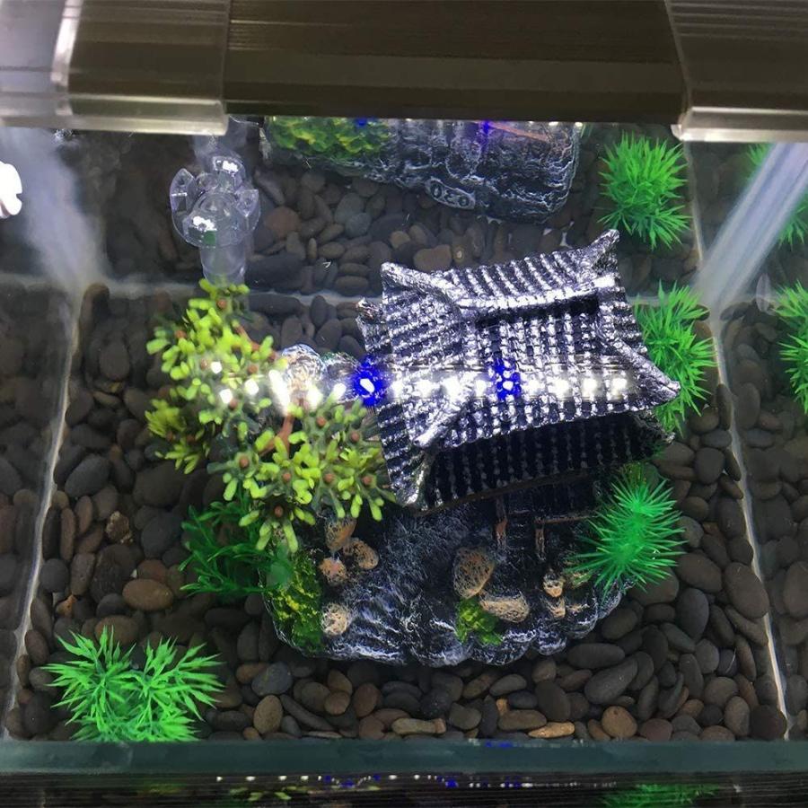 即納特典付き アクアリウム オブジェ 水槽 オーナメント 水槽 アクセサリー 古代の楼閣 観賞魚 熱帯魚 金魚 爬虫類 隠れ家 水族館内装 構築植物 水槽 高い品質 Torefilmes Com Br