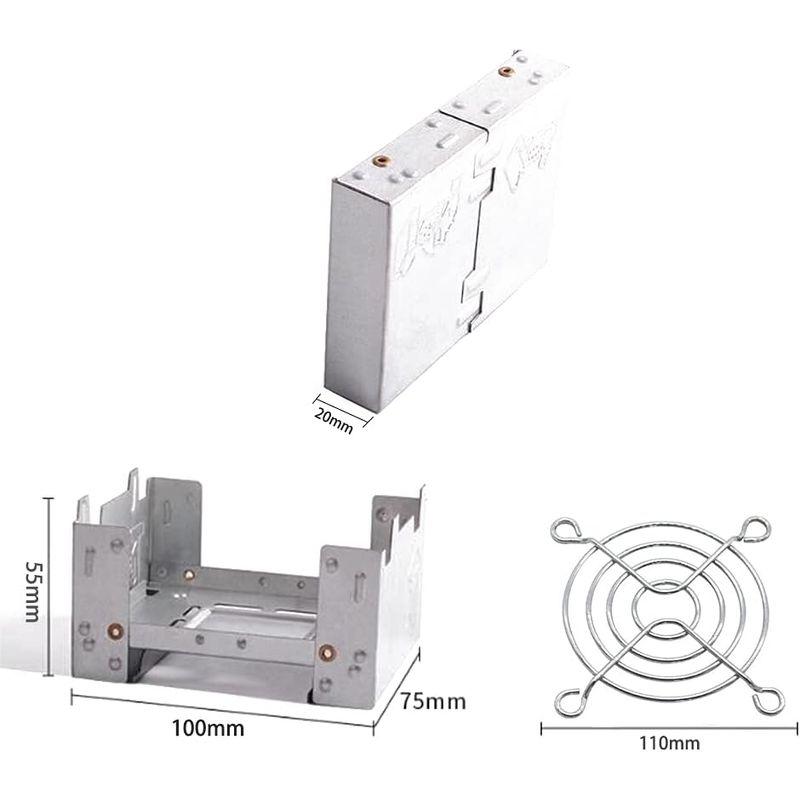 Alioay 固形燃料ストーブ バーベキュー・クッキング用品 防災 災害対策 アウトドア キャンプ用 便利 持ち運び 軽量 折りたたみ式｜yammy-yammy｜02