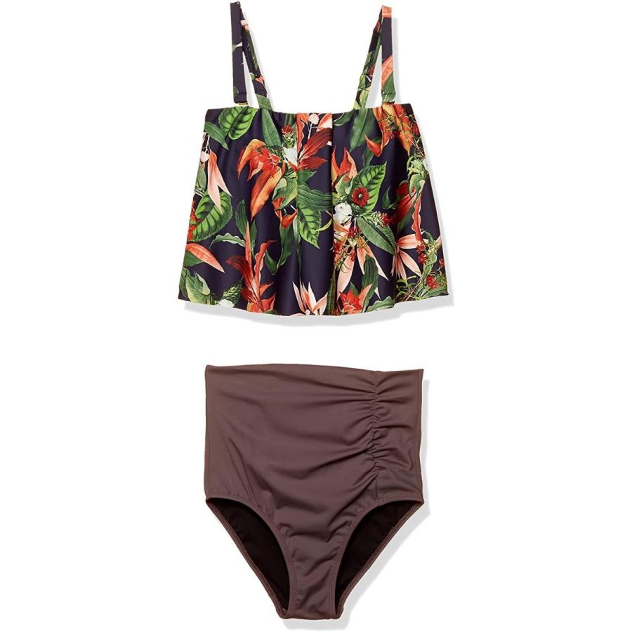 三愛水着楽園 水着 ノンワイヤー Lily Garden ワンピ見え ハイウエスト ビキニ レディース KO‐ネイビー 11 水着 ノンワイヤー Lily Garden ワンピ見え ハイウエスト ビキニ レディース KO‐ネイビー SIZE