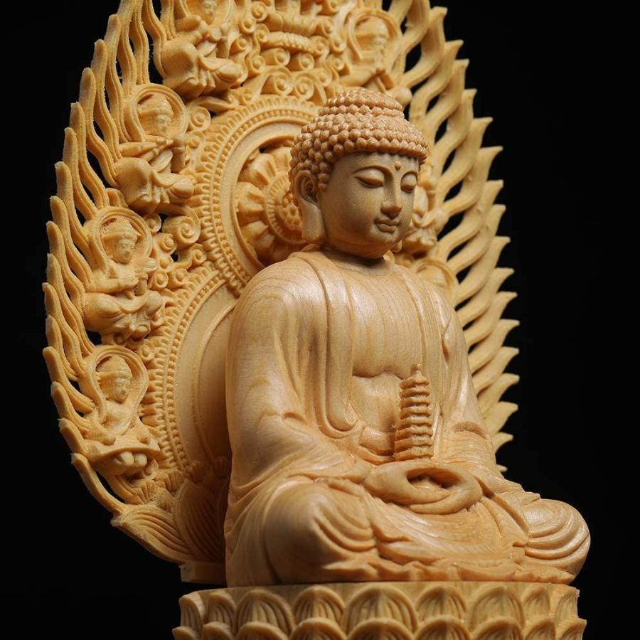 繁樓藝雕 仏像 薬師如来 仏壇仏像 置物 桧木製 無病息災 風水 祈る 