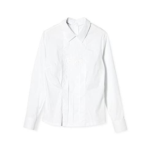 セットアップ ナラ カミーチェ サンマルコ刺繍長袖シャツ 10-92-01-238 レディース ホワイト 日本 S (日本サイズ7 号相当) 半袖