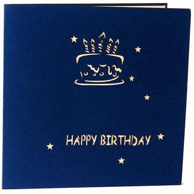 100 ％品質保証 誕生日カード ケーキ 立体カード バースデ グリーティングカード ポップアップカード メッセージカード 感謝 誕生日 お祝い  封筒付き 2色 - www.el-services.fr