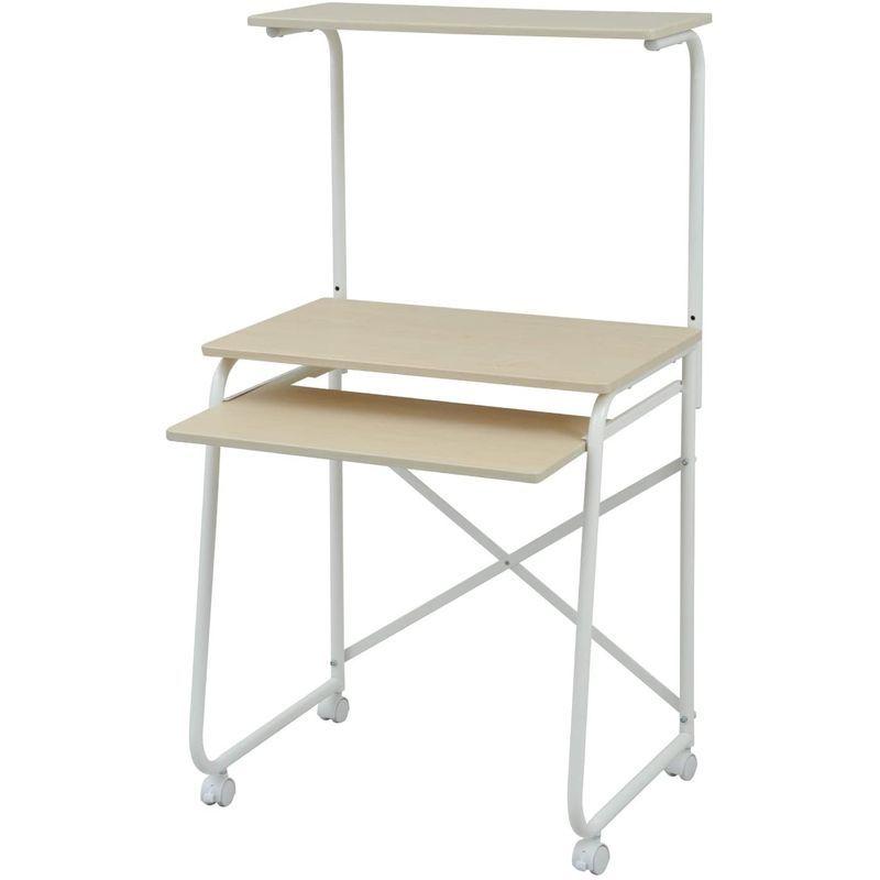 山善(YAMAZEN) サイバーコム パソコンデスク(幅65) ナチュラルメイプル