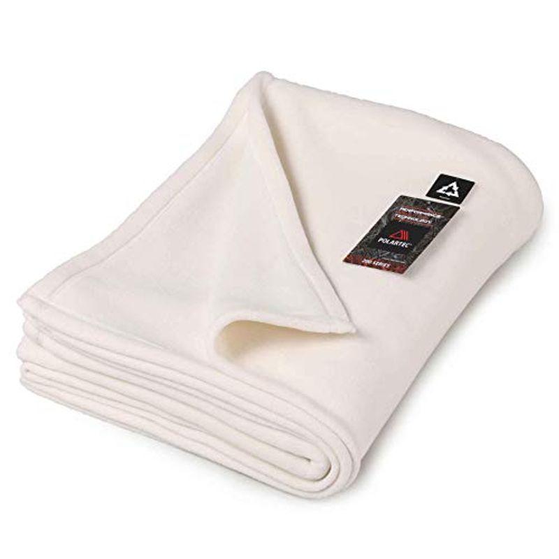 人気が高い  毛布 軽量 日本製 シングル ポーラテック フリース ２００ 専用の洗濯ネットプレゼント 電気毛布 の代わり ホワイト(白） 毛布、ブランケット