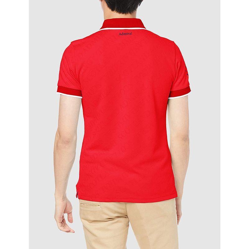 激安大特価 アドミラルゴルフ ゴルフシャツ M Red 40 メンズ ポロシャツ ロゴジャガード トップス