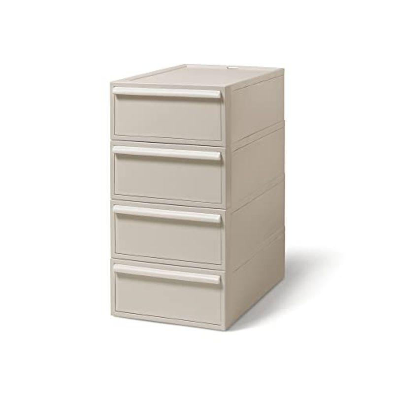 ライクイット (like-it) 収納ケース クローゼットシステム 引出し (S) 4個組 ベージュ CS-D1 4P 奥行き52cm クロ
