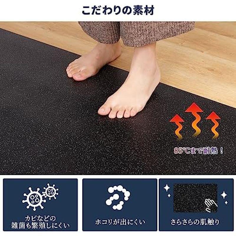 ラメ入り チェアマット 透明クリア 130×160cm マット 厚さ1.5mm デスク下マット 床保護 フローリングマット ゲーミングチェア｜yammy-yammy｜03